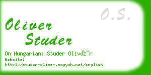 oliver studer business card